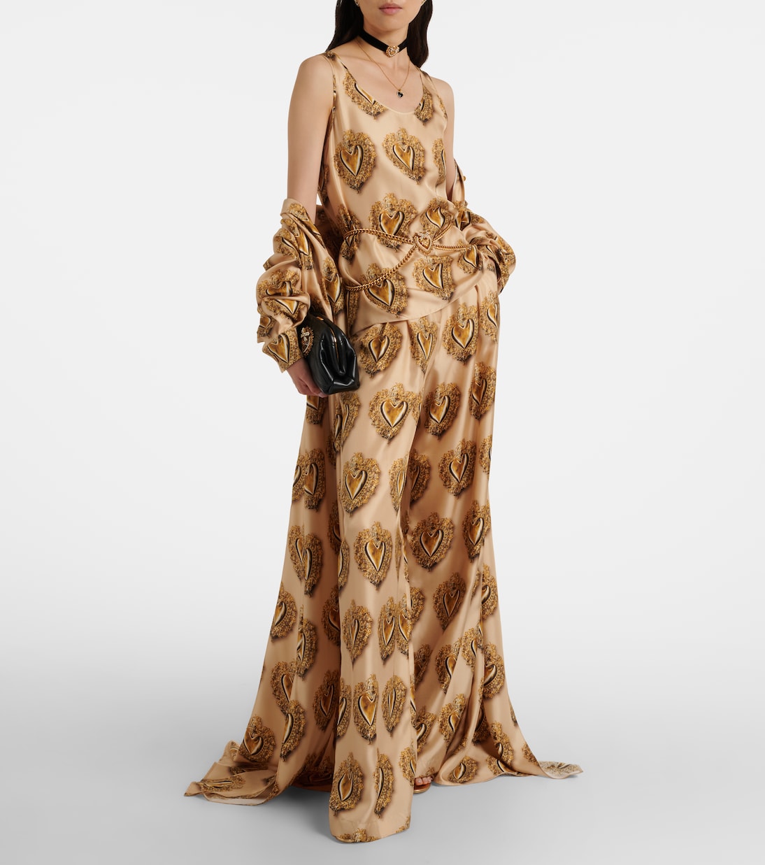 Bedruckte Palazzo-Hose aus Seide | Dolce&Gabbana