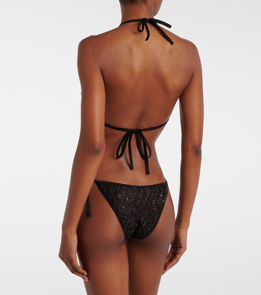 Wave halterneck lamé swimsuit | Missoni