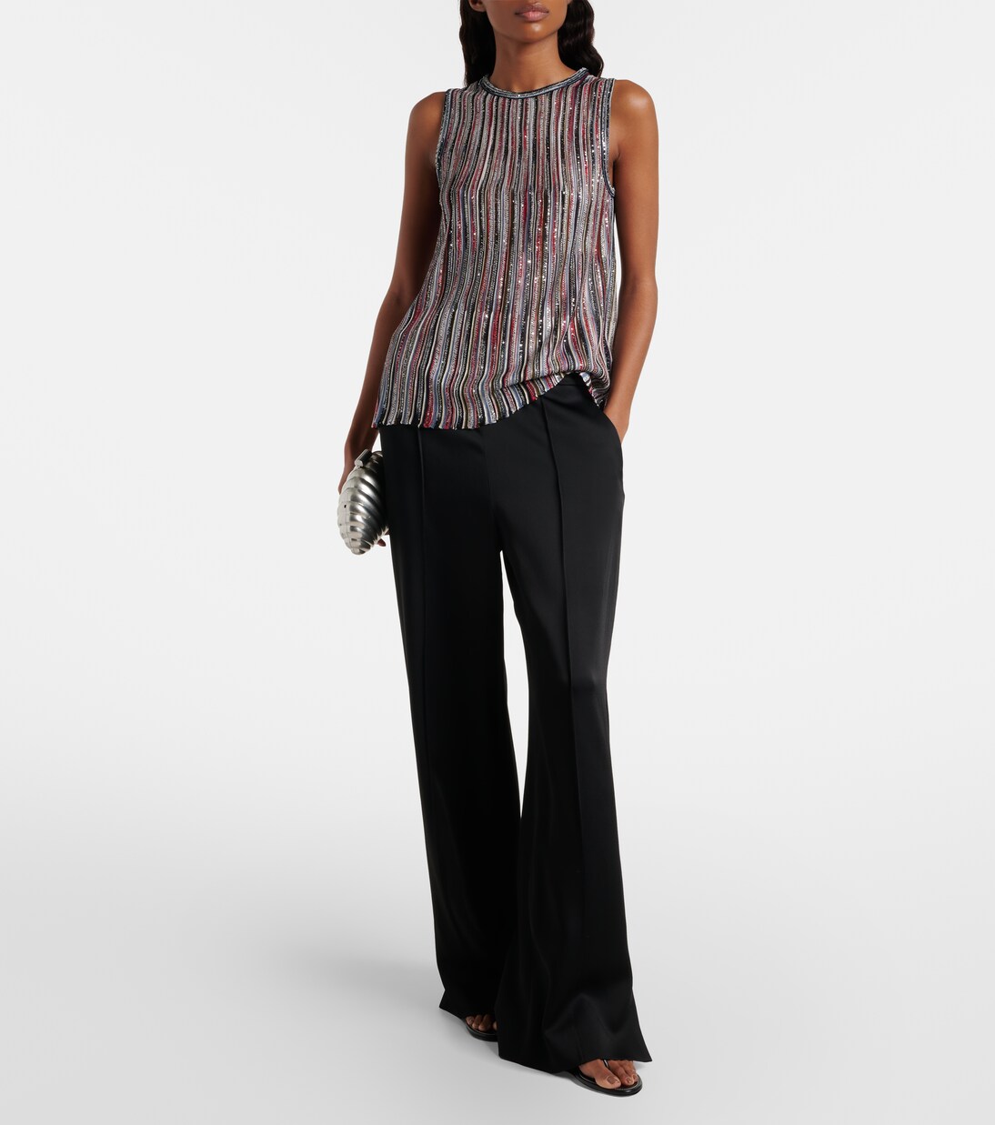 Sequined striped lamé top | Missoni