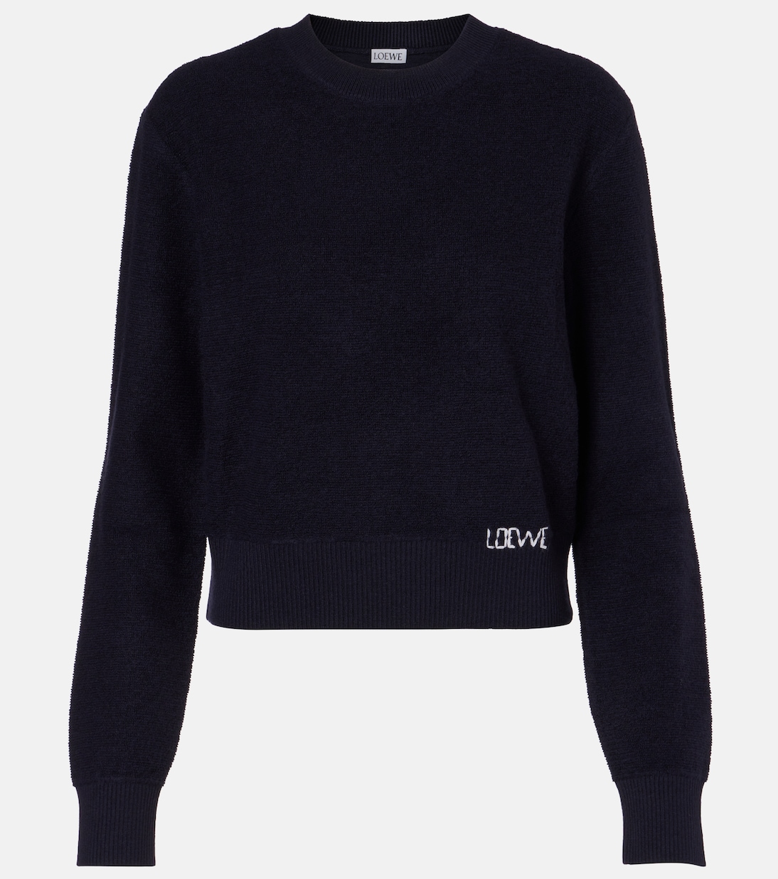 Logo embroidered wool sweater | Loewe