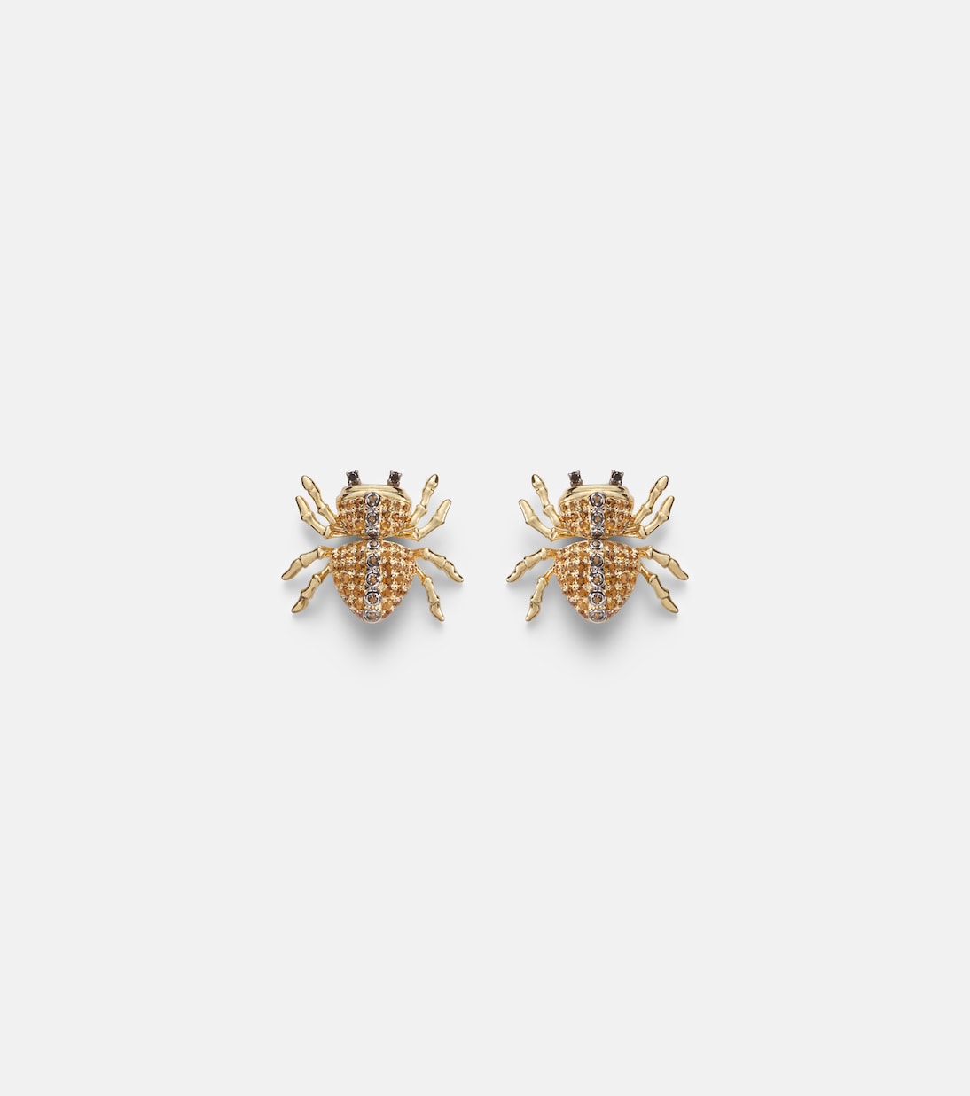 Araignée 9kt gold earrings with gemstones | Yvonne Léon