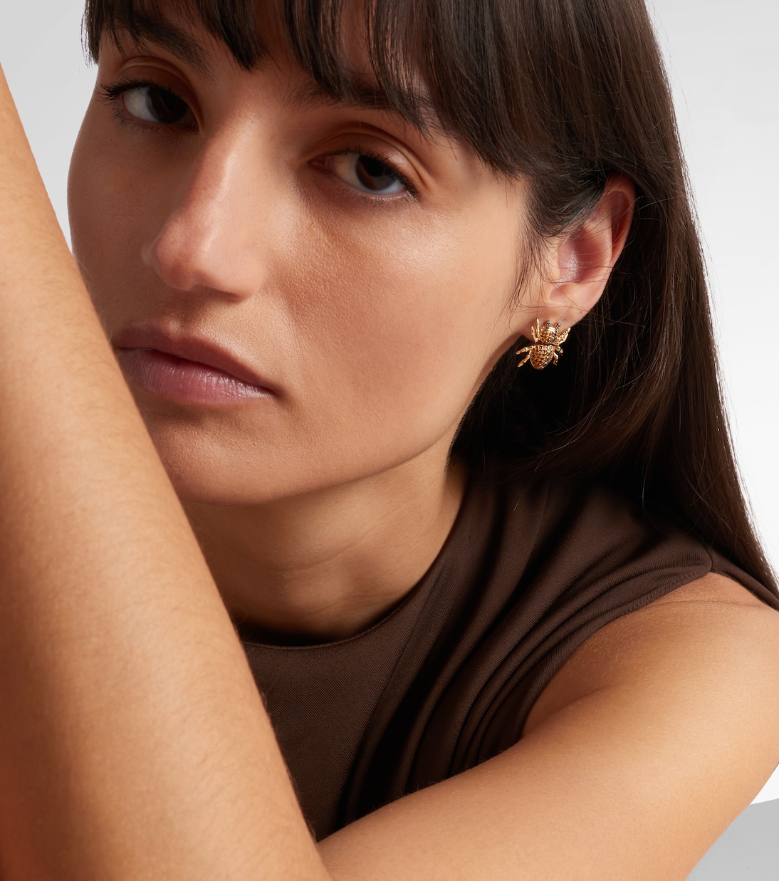 Araignée 9kt gold earrings with gemstones | Yvonne Léon