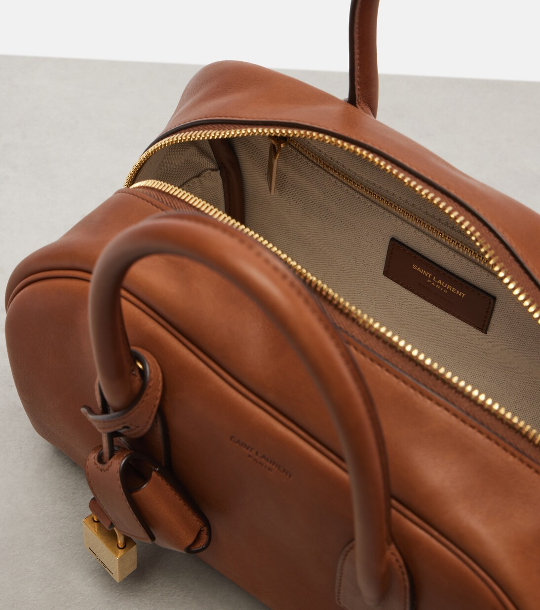 Sac De Jour Boston 스몰 레더 토트 백 | Saint Laurent