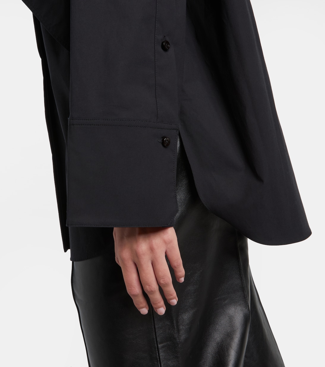 Floral-appliqué oversized cotton-blend shirt | Dorothee Schumacher