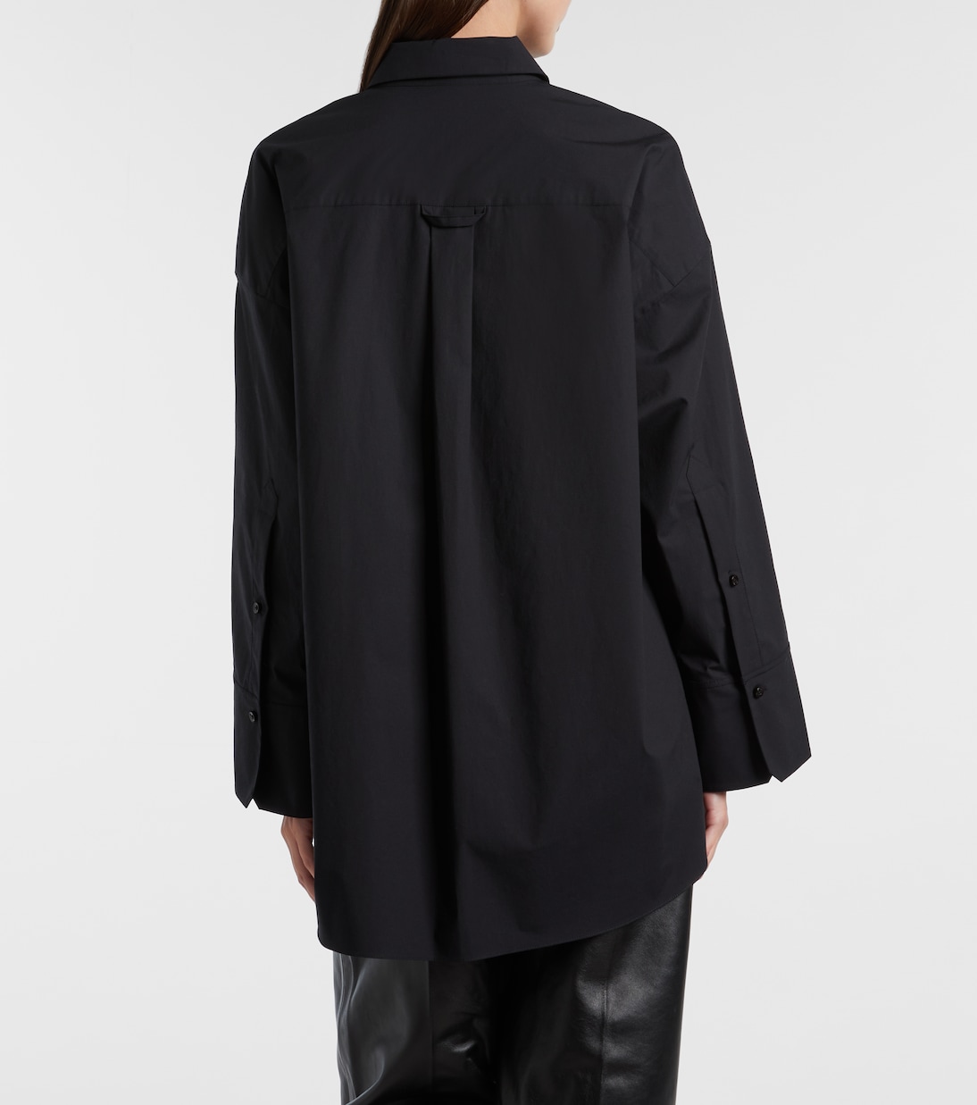 Floral-appliqué oversized cotton-blend shirt | Dorothee Schumacher