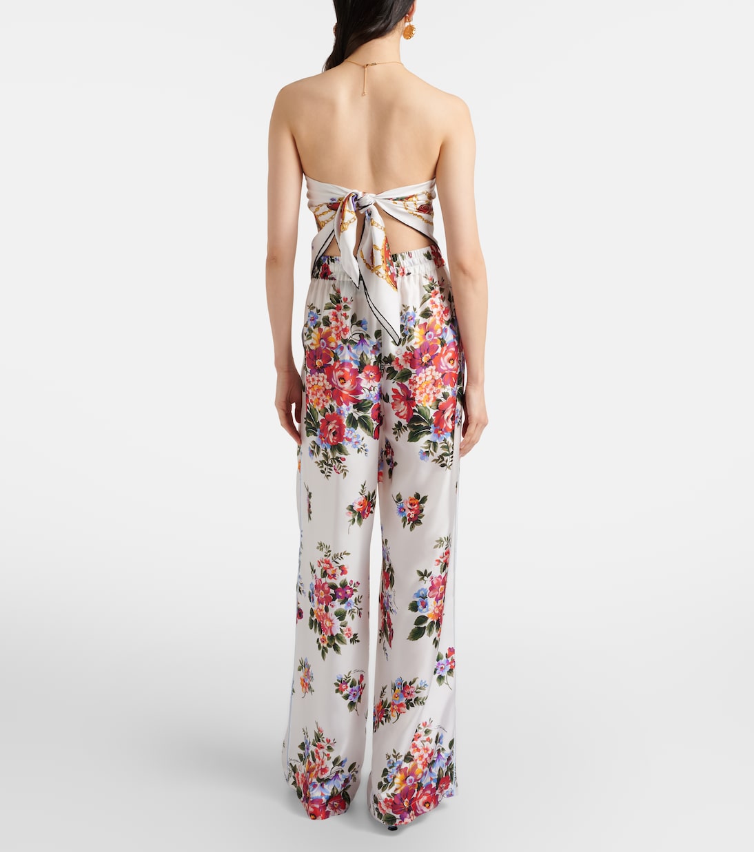Floral silk wide-leg pants | Dolce&Gabbana