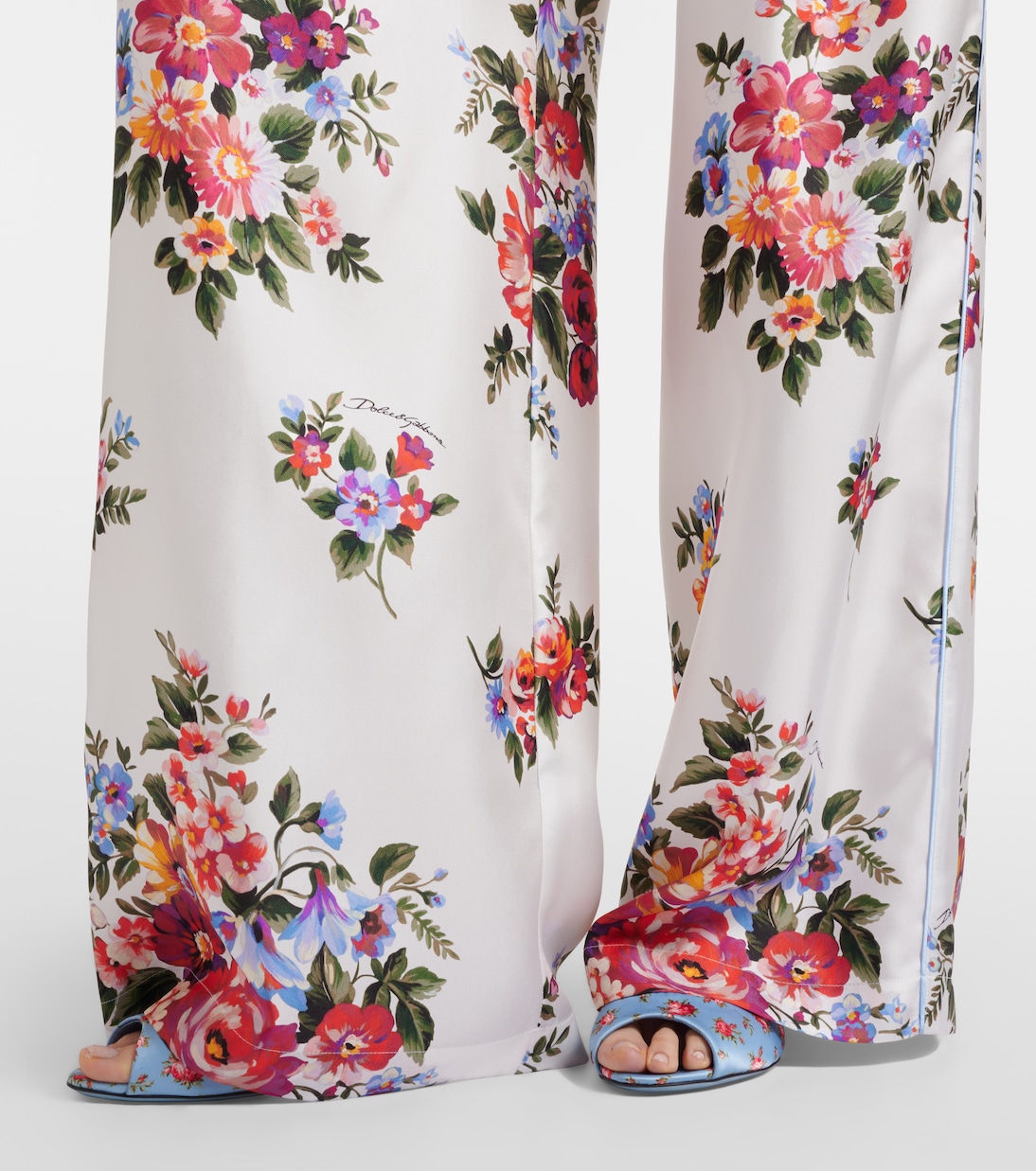 Floral silk wide-leg pants | Dolce&Gabbana
