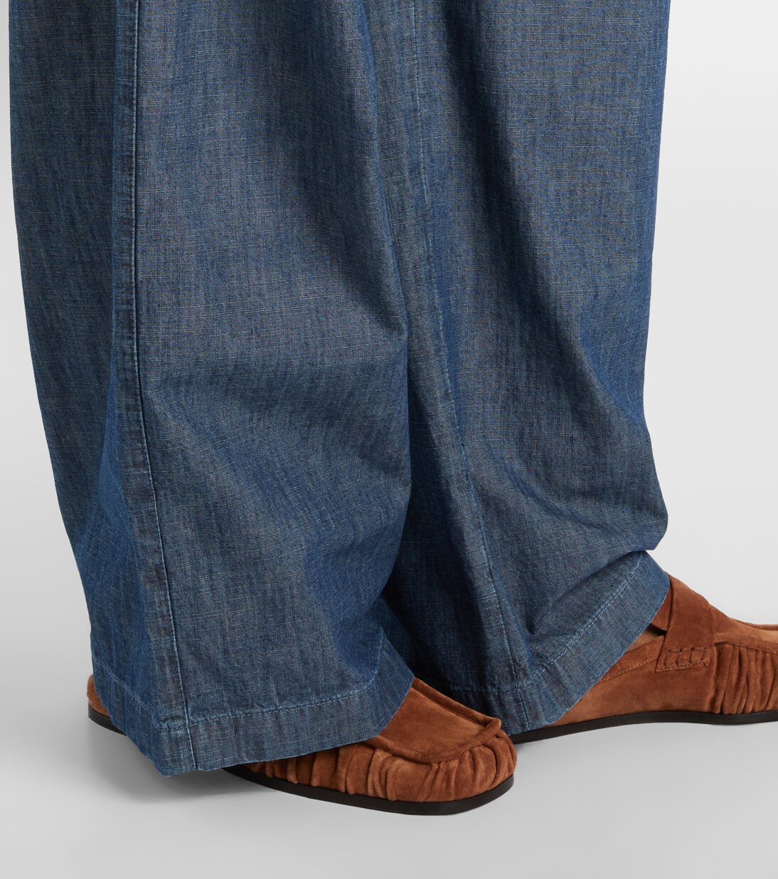 Cotton chambray wide-leg pants | Jil Sander