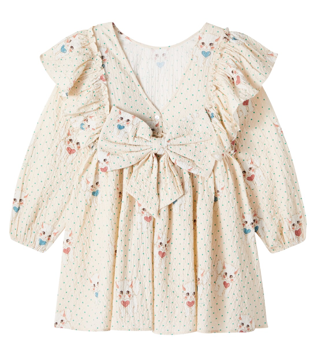 Kleid Erin aus Baumwoll-Seersucker | Konges Sløjd