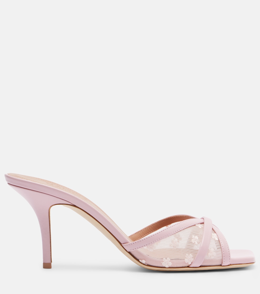 Pantoletten Perla 70 aus Leder und Mesh | Malone Souliers