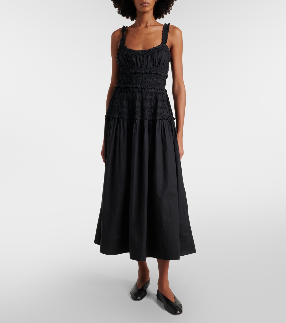 Marianne cotton poplin midi dress | Dôen