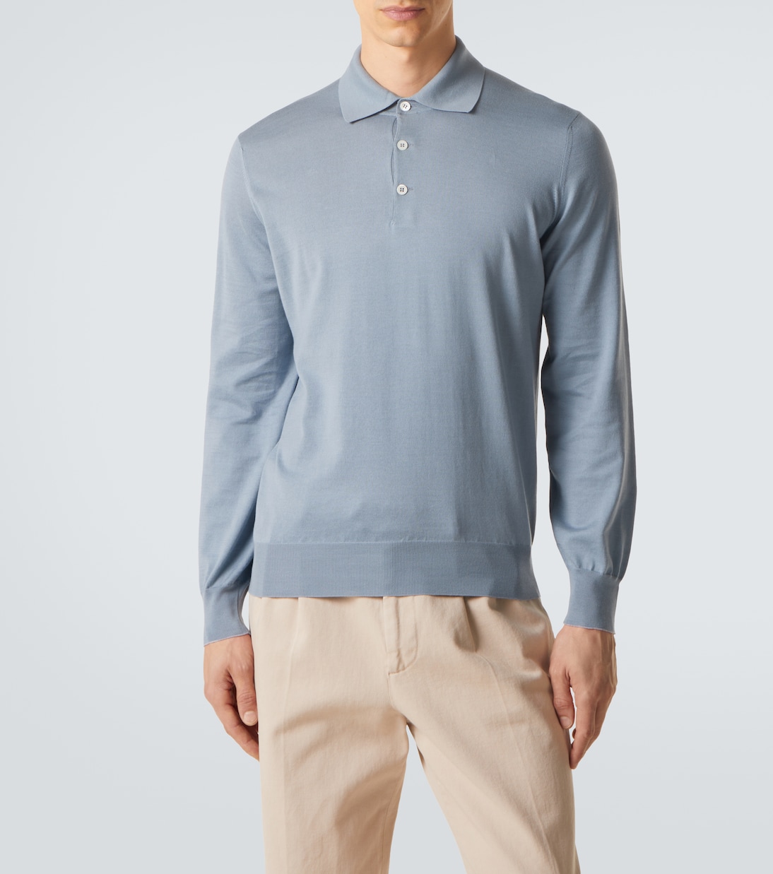 Cotton polo sweater | Brunello Cucinelli