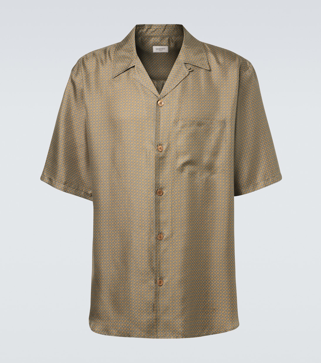 Camisa bowling de satén de seda | Saint Laurent