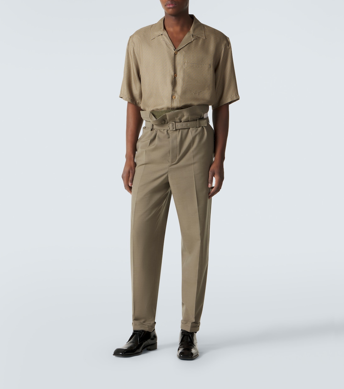 Camisa bowling de satén de seda | Saint Laurent