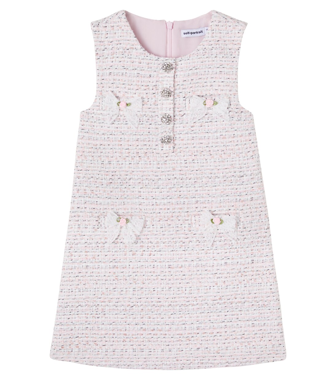 Crystal-embellished tweed dress | Self-Portrait Kids