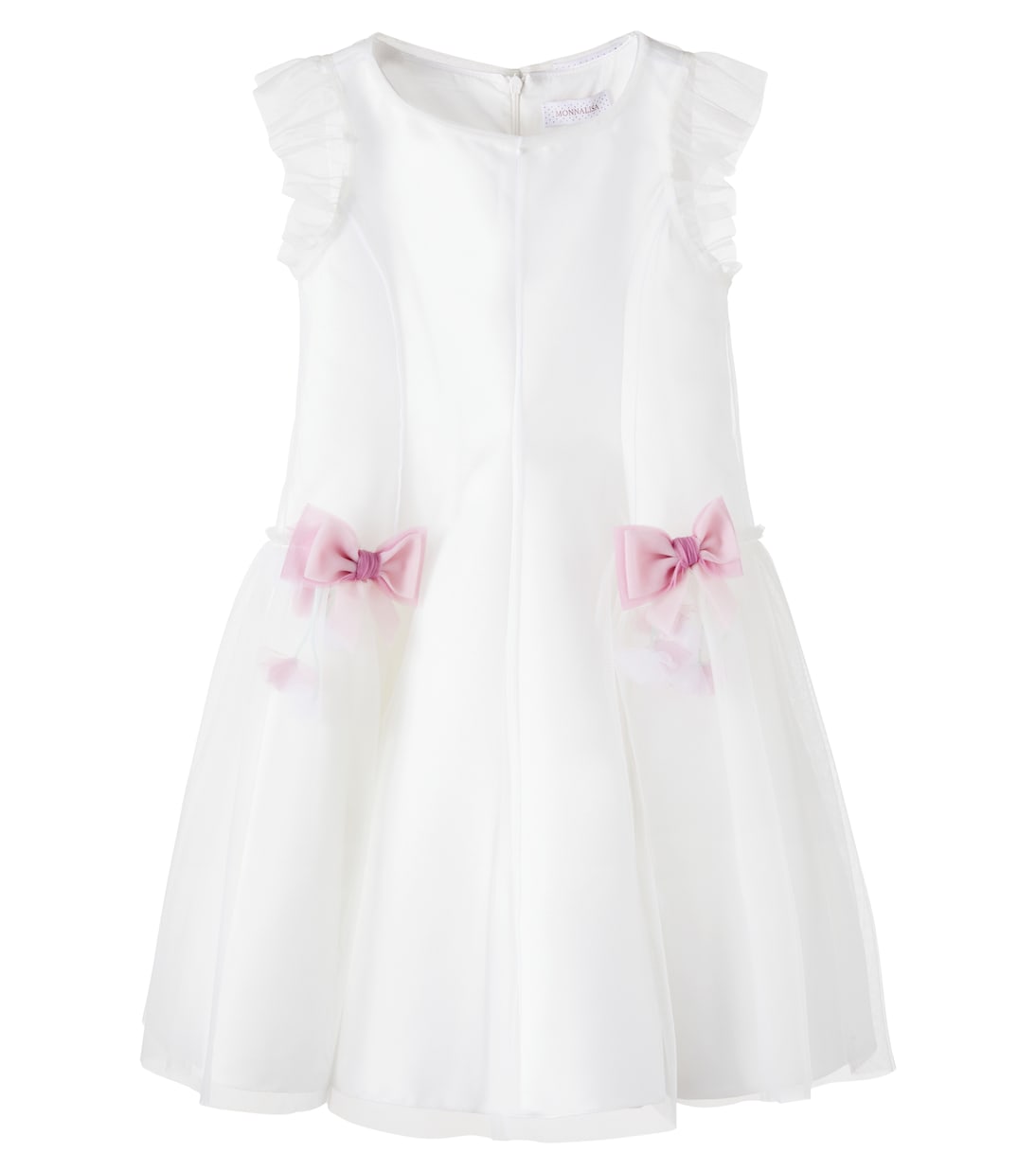 Bow-detail tulle dress | Monnalisa