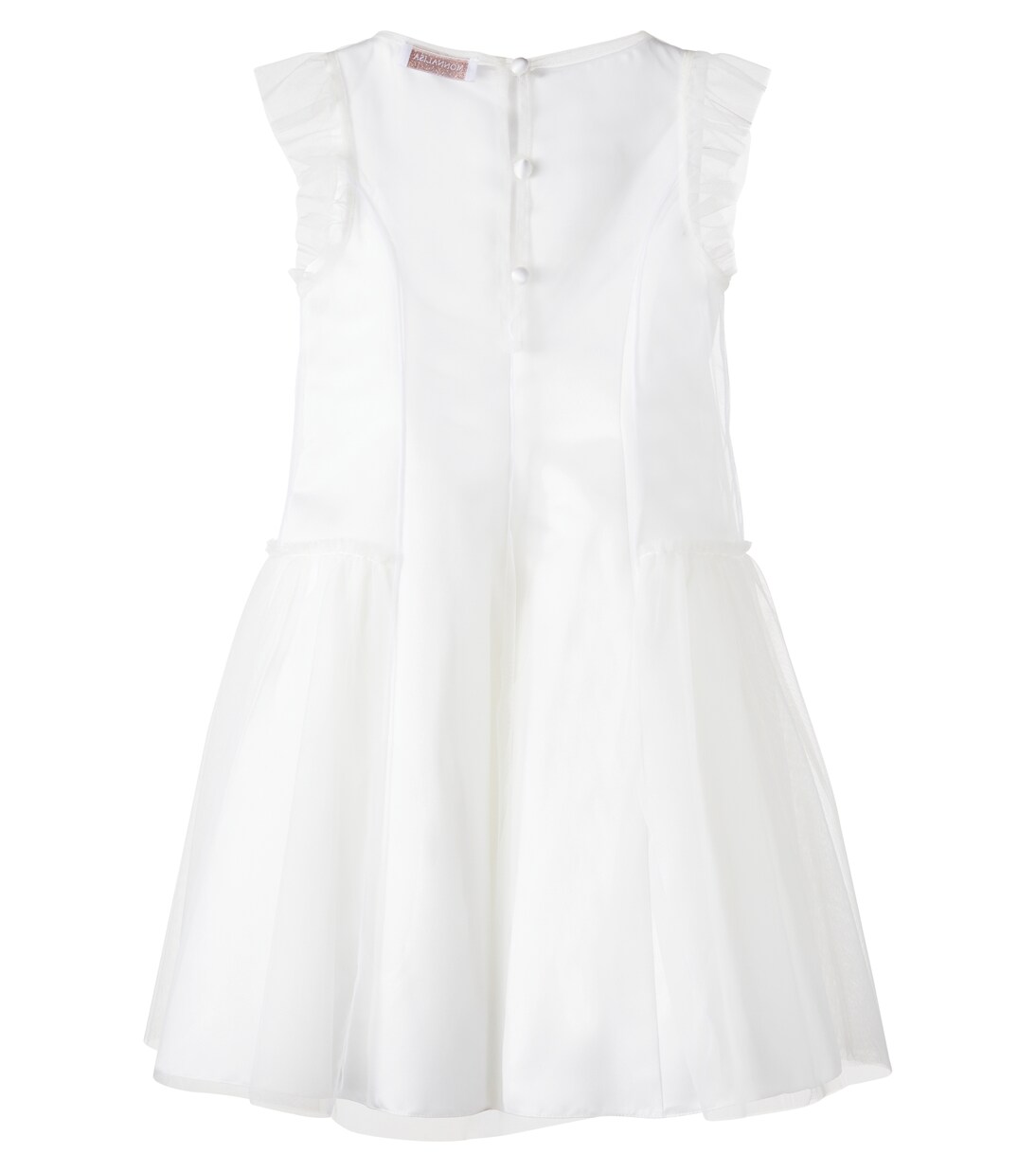 Bow-detail tulle dress | Monnalisa