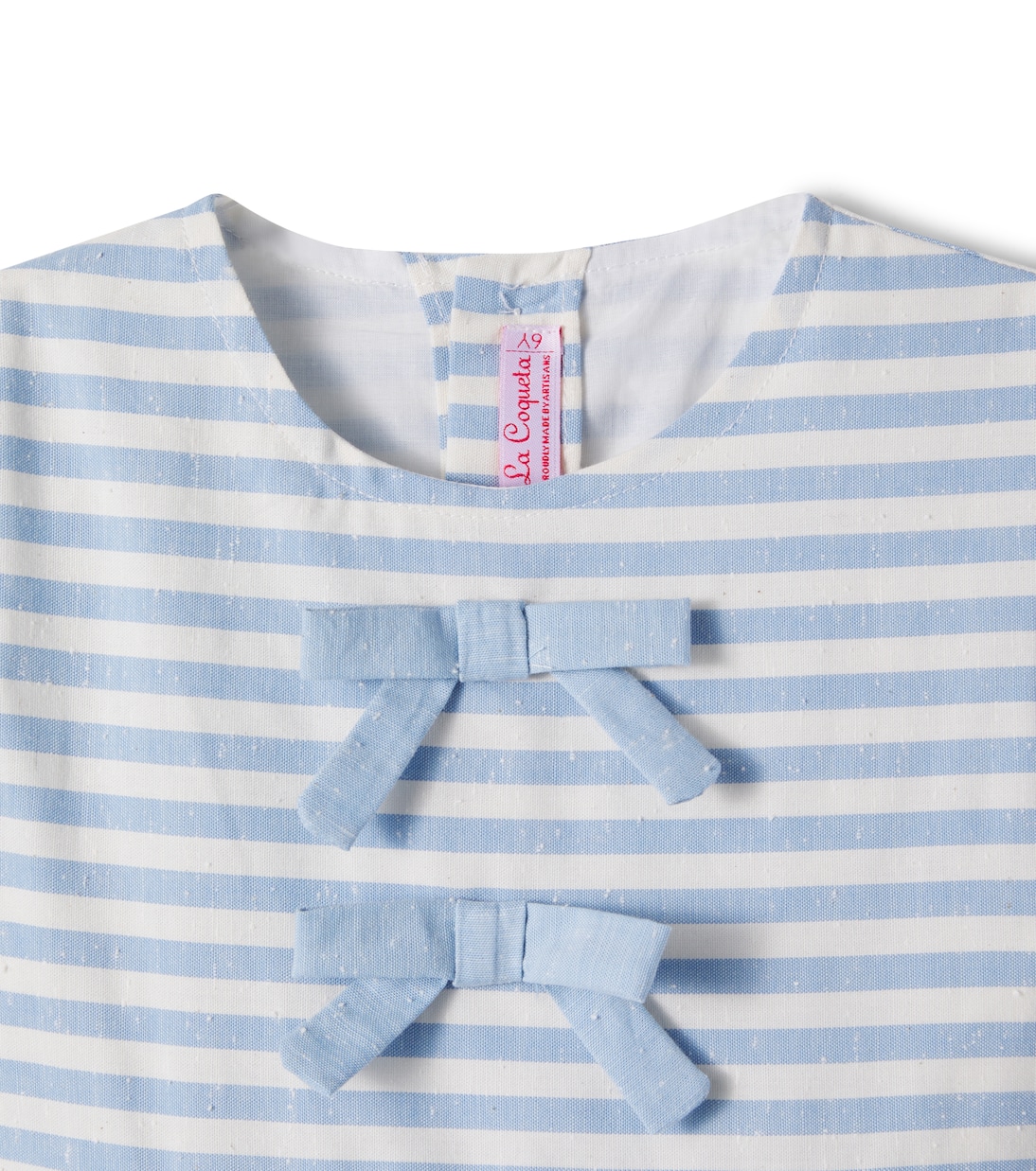 Luciana bow-detail striped dress | La Coqueta