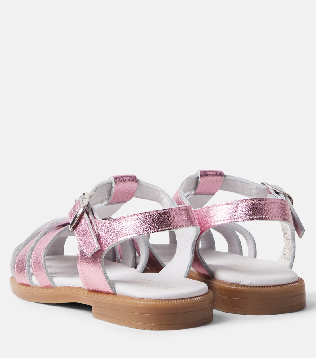 Sandalias Sofia de piel metalizada | La Coqueta