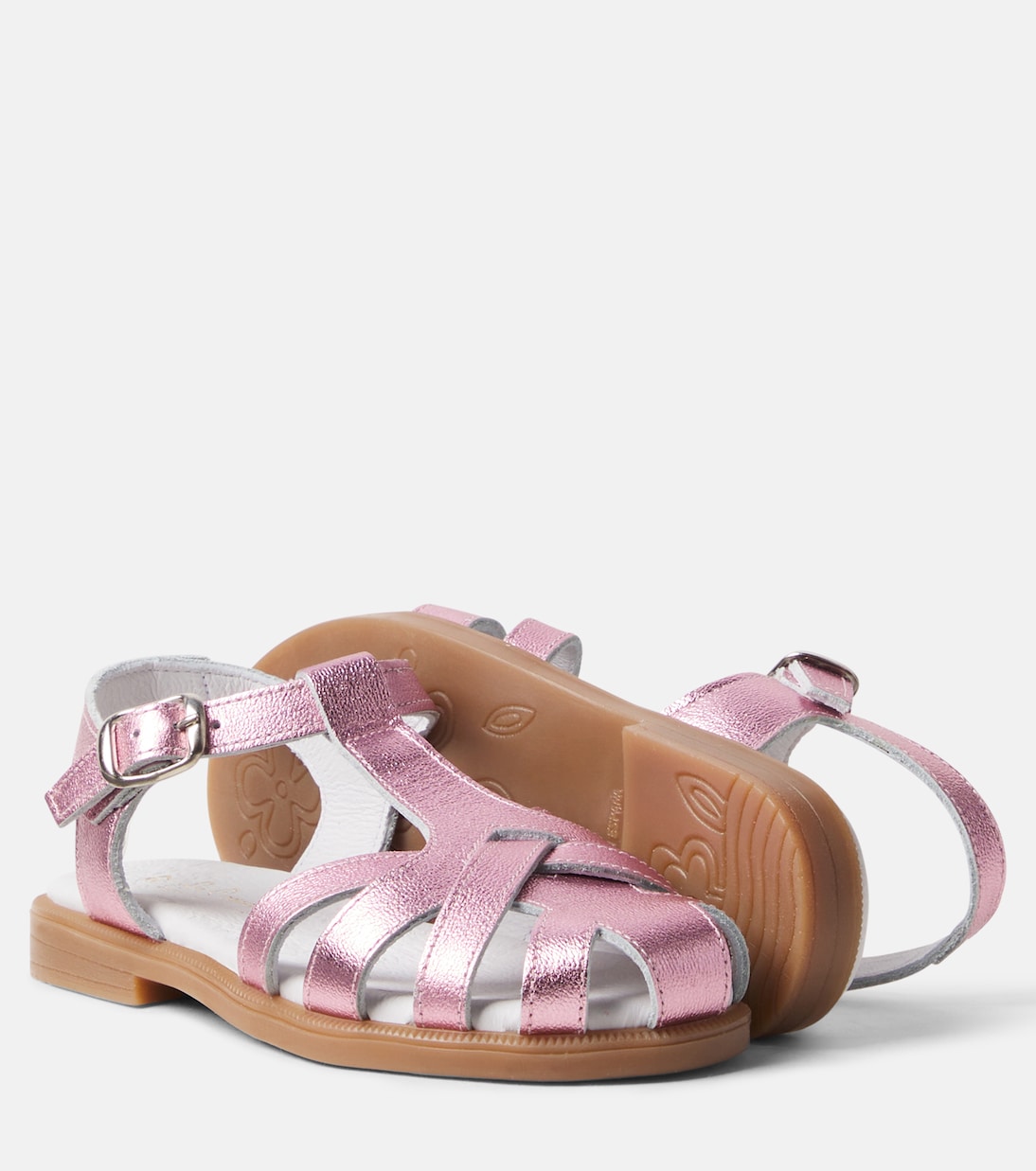 Sandalias Sofia de piel metalizada | La Coqueta