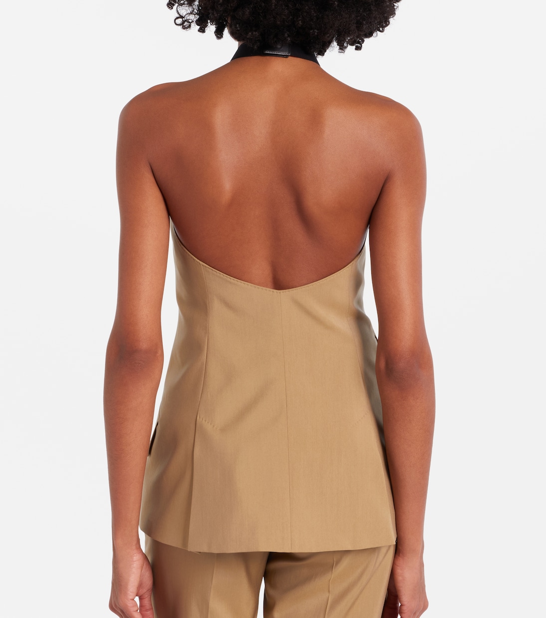 Nuraghe halterneck wool and silk vest | Max Mara