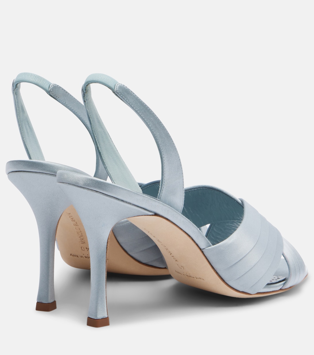 Viera 90 satin slingback sandals | Manolo Blahnik