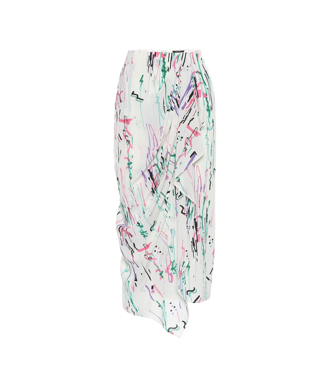 Falda midi Fabiana de seda elastizada | Isabel Marant