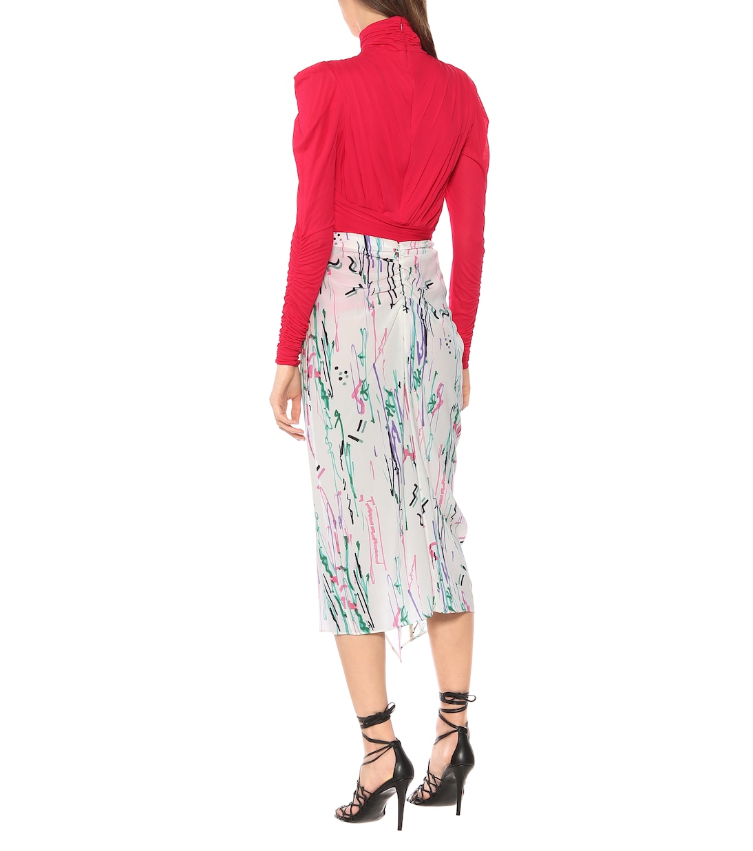 Falda midi Fabiana de seda elastizada | Isabel Marant