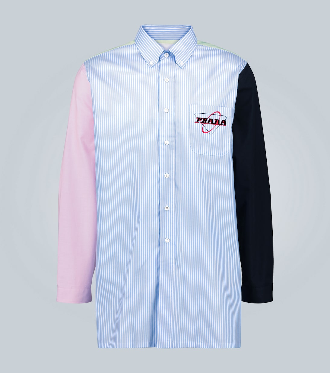 Camicia a righe con applicazione | Prada