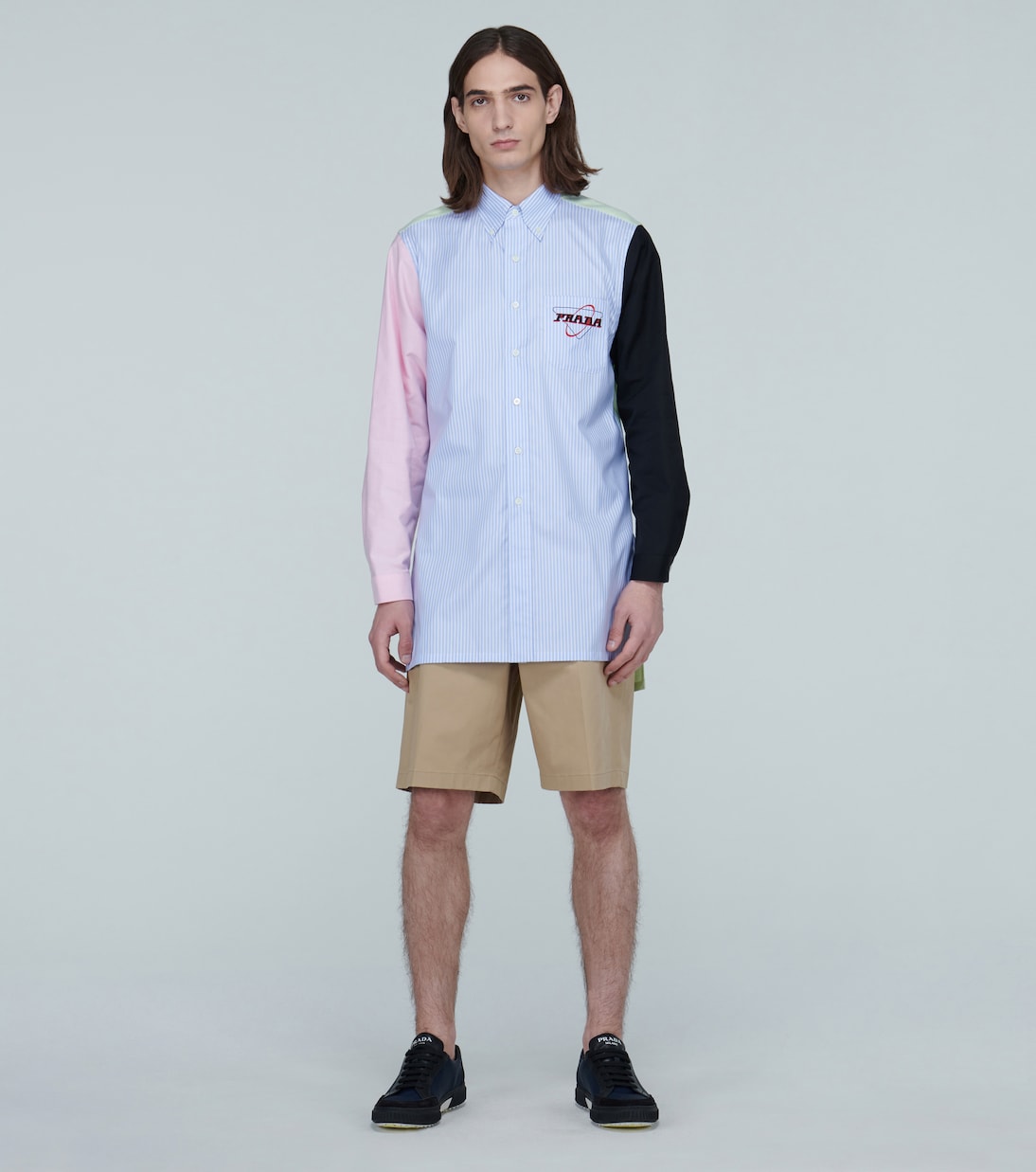 Camicia a righe con applicazione | Prada