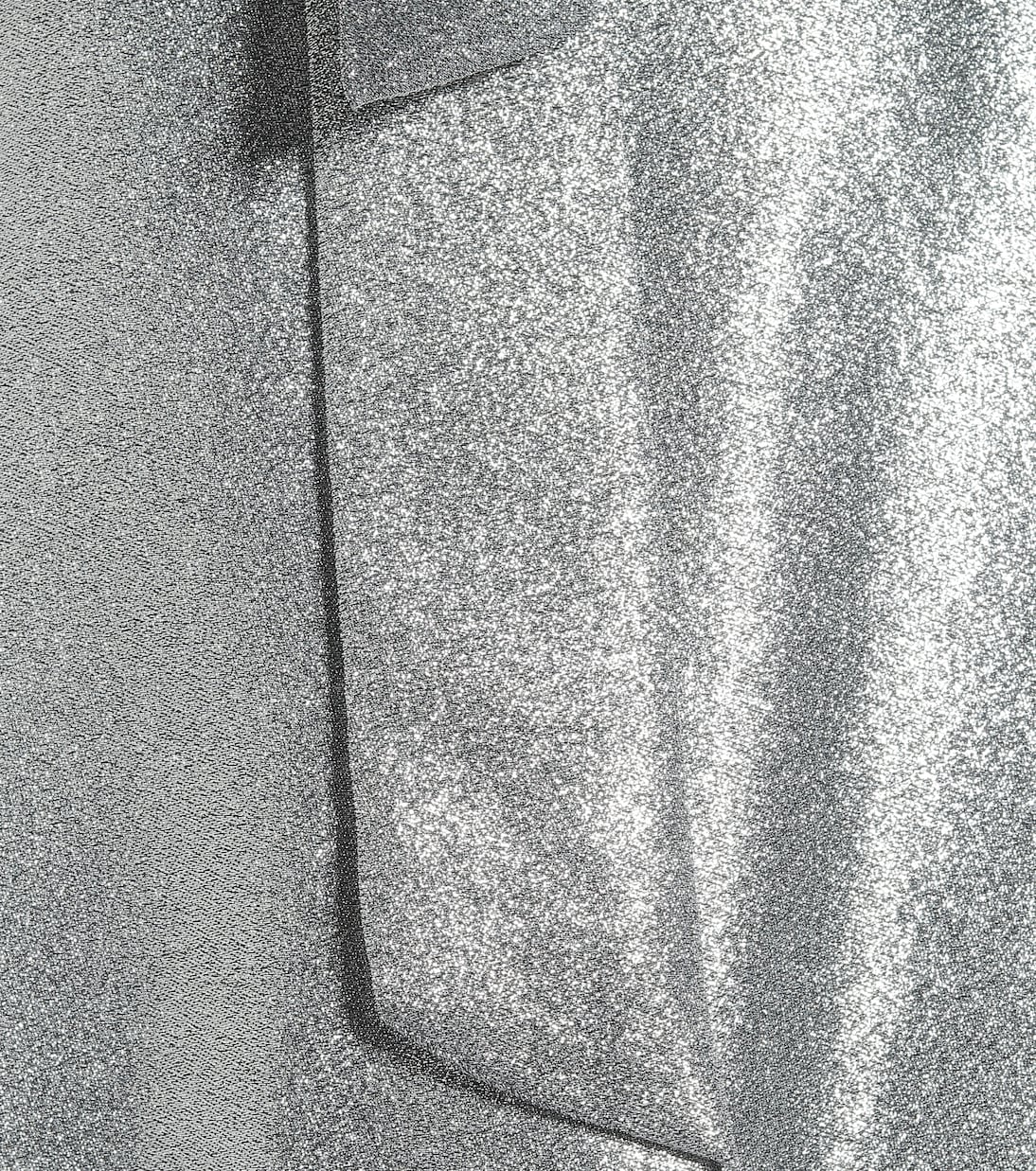 Tie-neck lamé minidress | Tibi