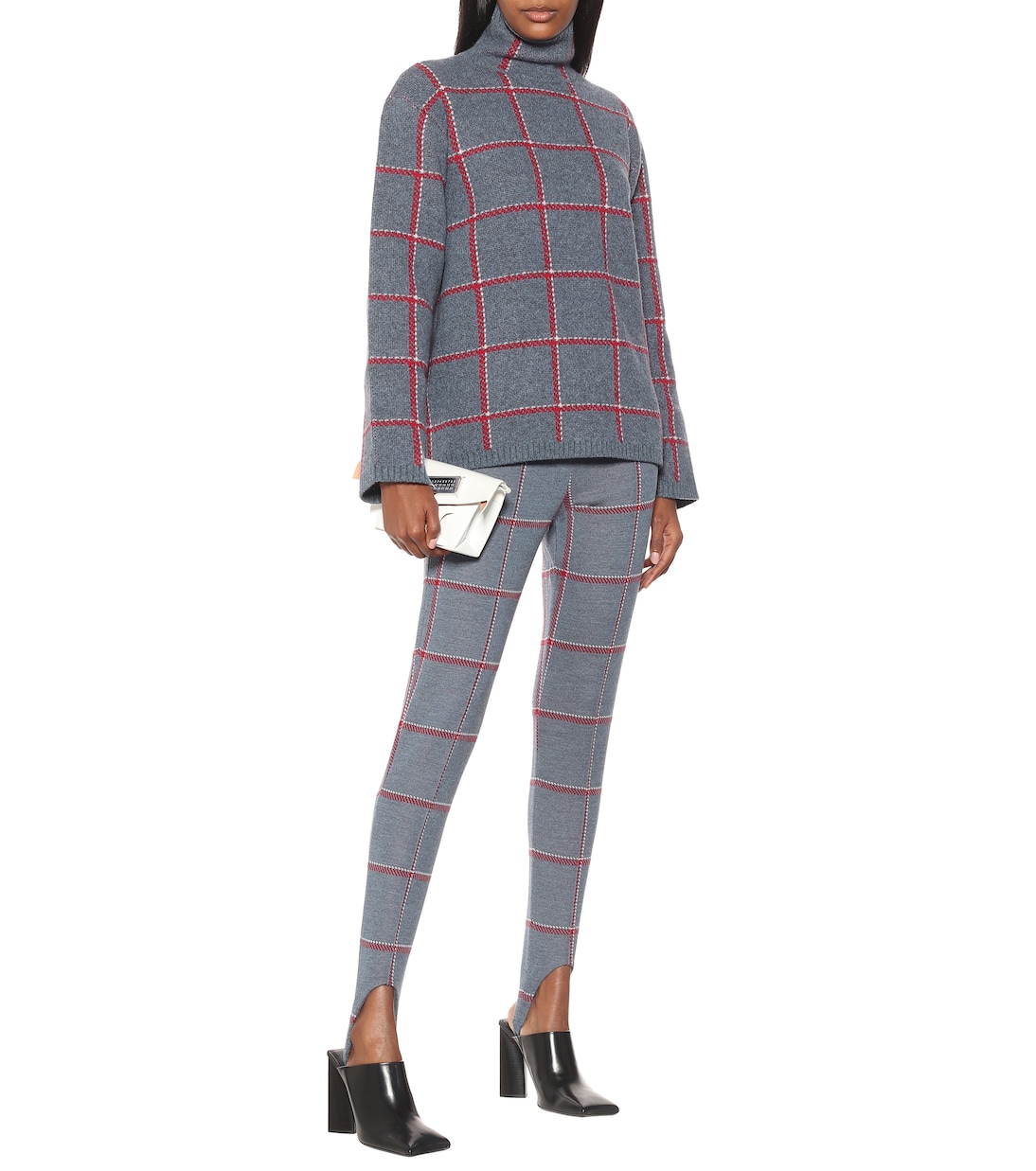 Pantaloni a quadri in lana con staffe | Undercover