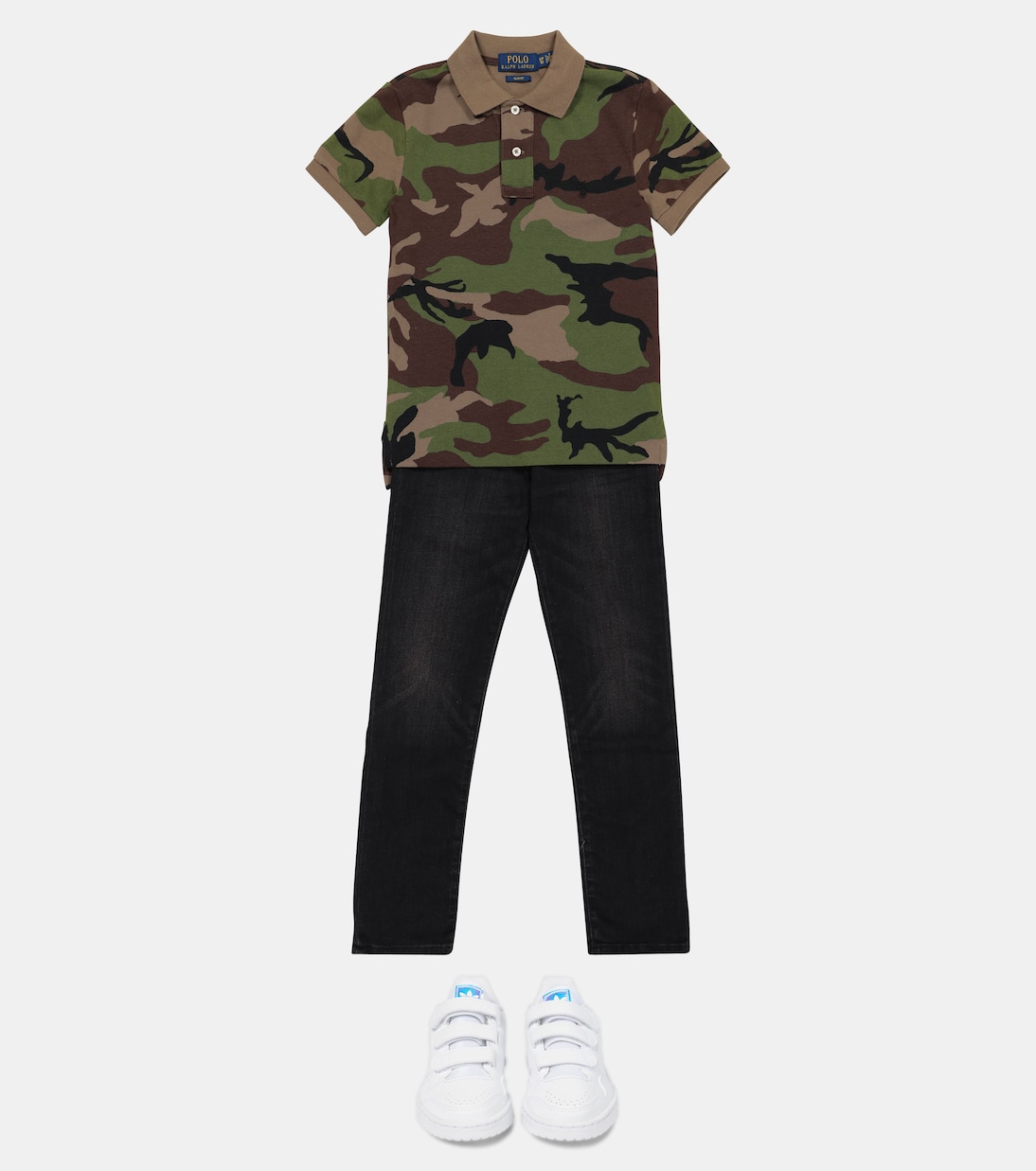 카무플라주 코튼 피케 폴로 셔츠 | Polo Ralph Lauren Kids