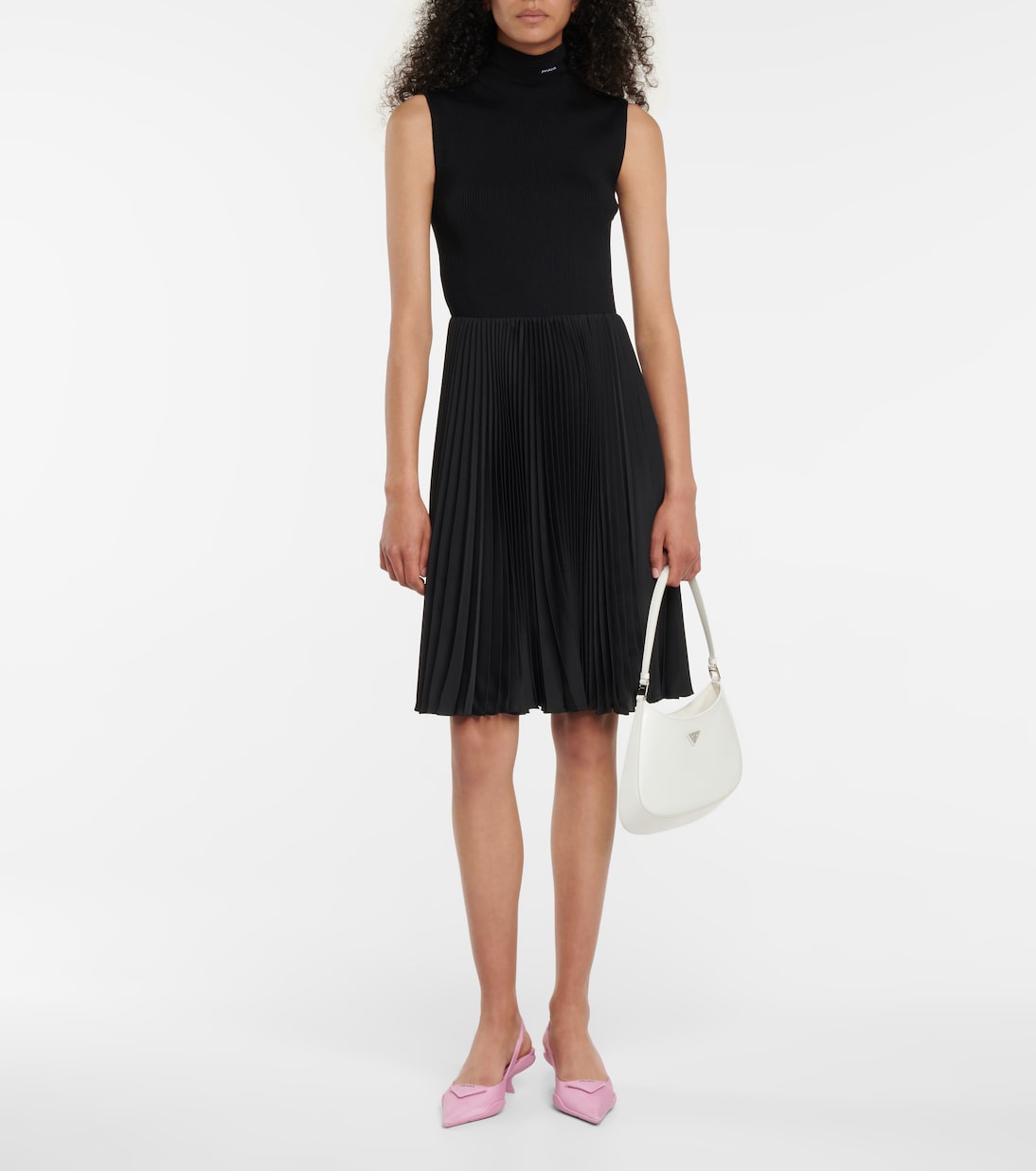 Robe en laine vierge et Re-Nylon | Prada