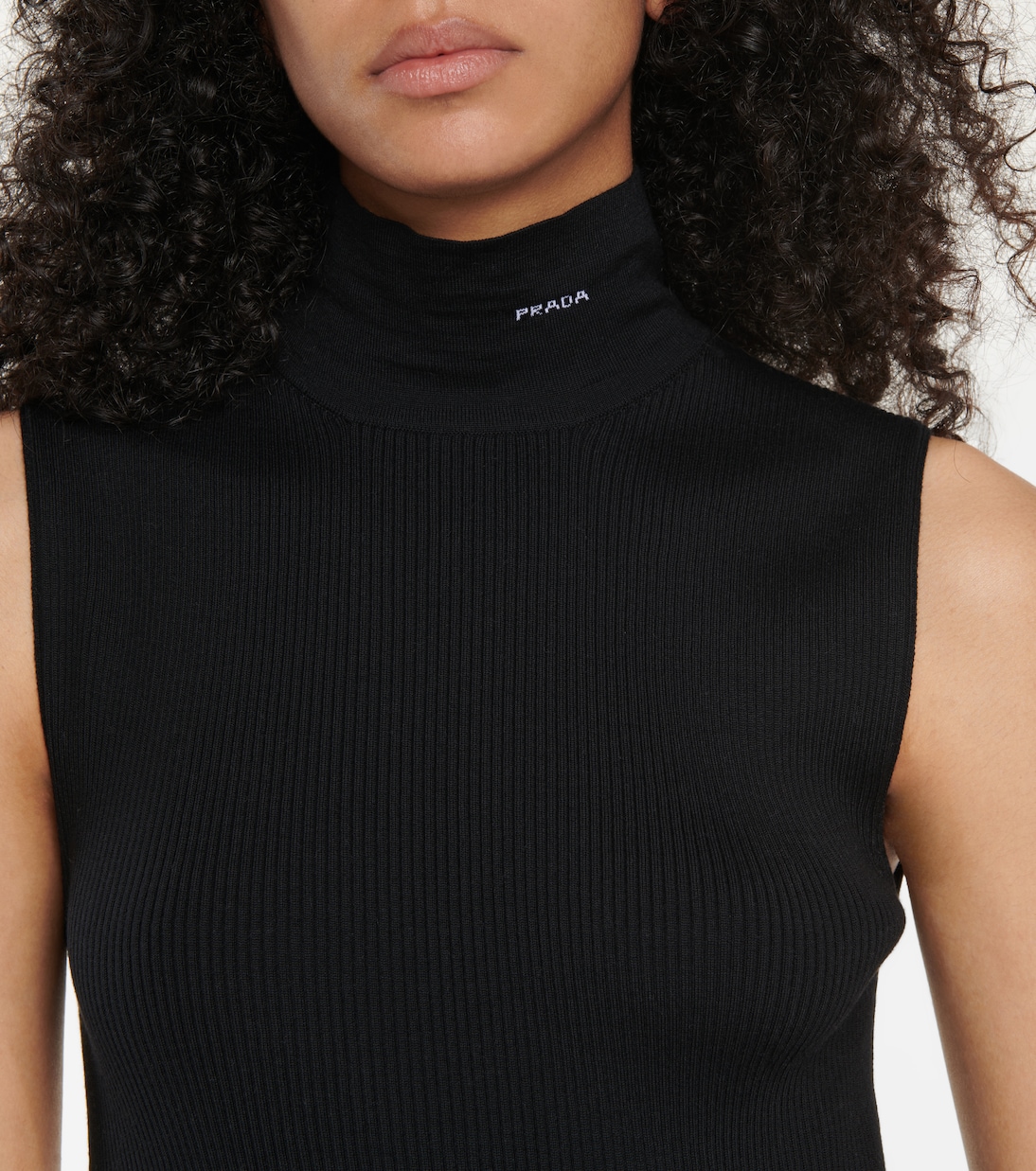 Robe en laine vierge et Re-Nylon | Prada