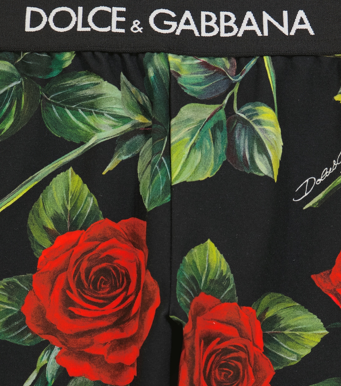 Floral stretch-cotton leggings | Dolce&Gabbana Kids