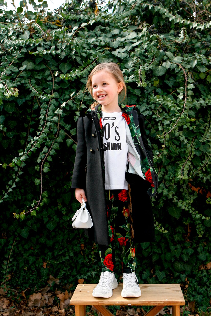 Floral stretch-cotton leggings | Dolce&Gabbana Kids