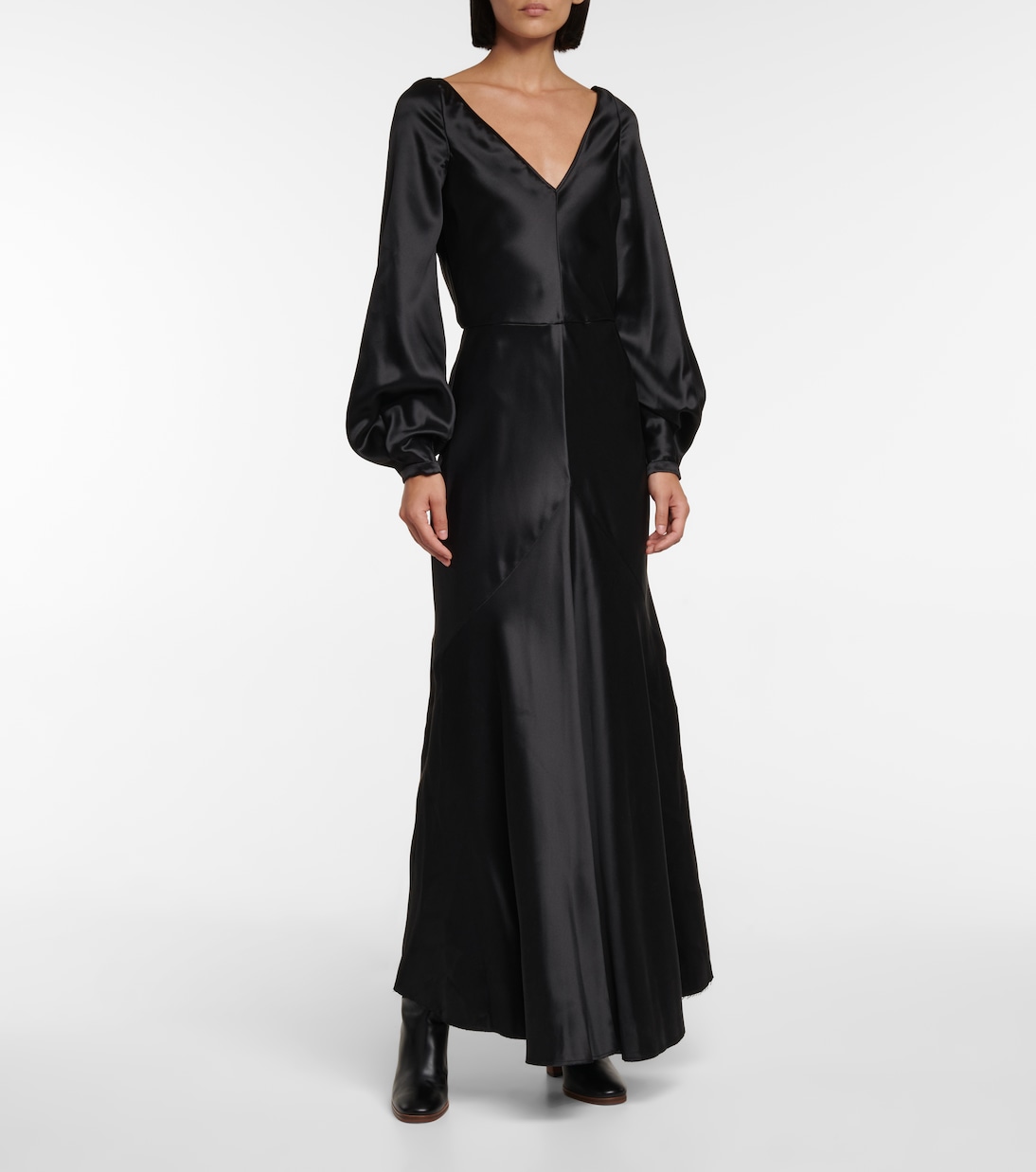Cutout silk satin midi dress | Gabriela Hearst