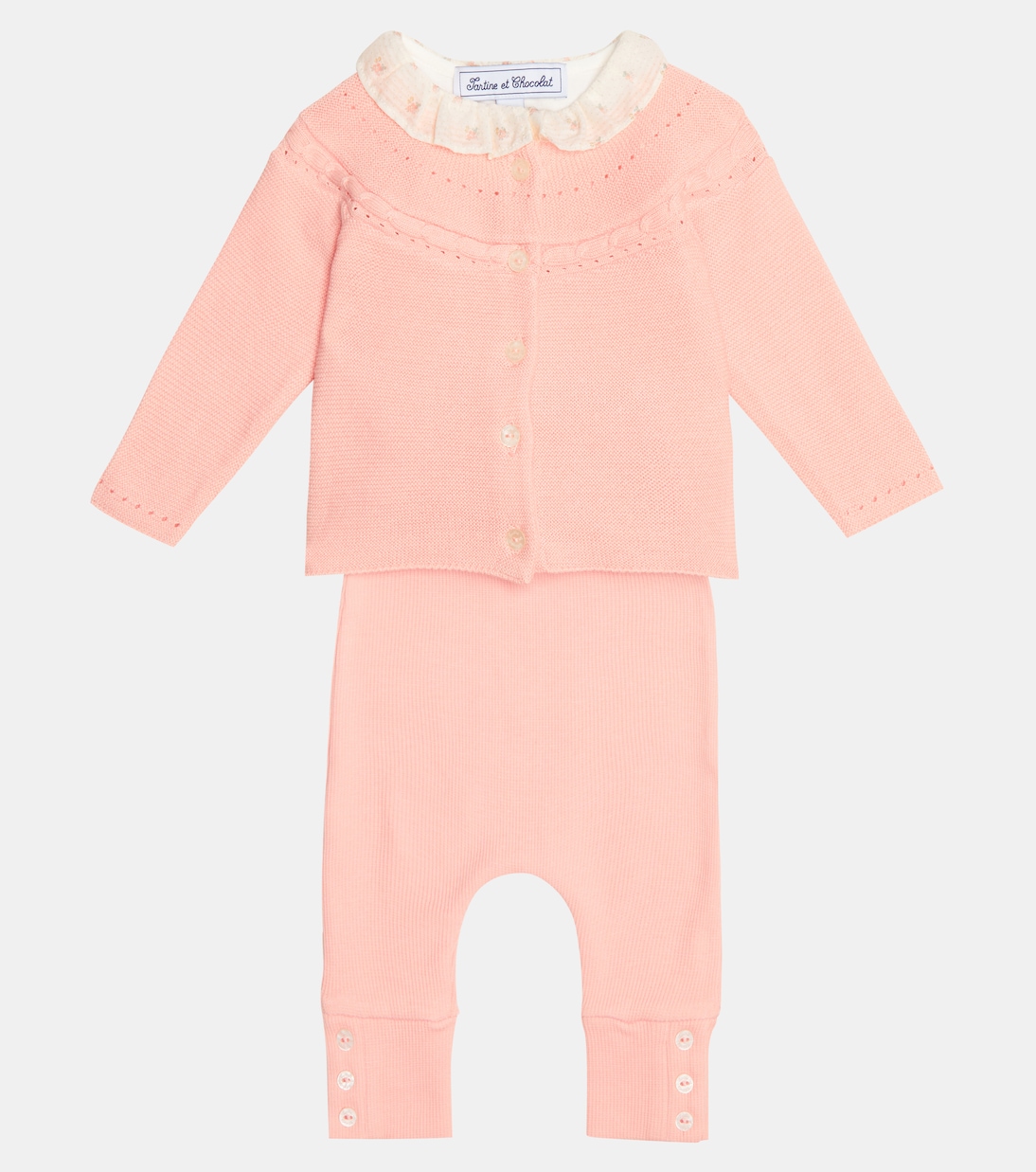 Baby - Body, cardigan e pantaloni in cotone | Tartine et Chocolat