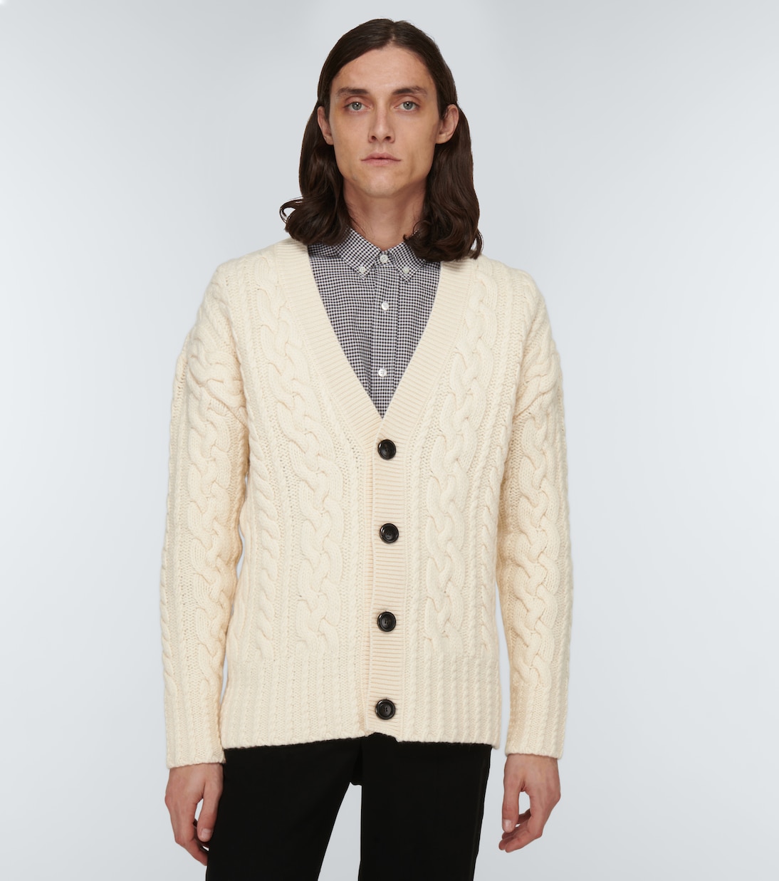 Cardigan in lana a trecce | Ami Paris