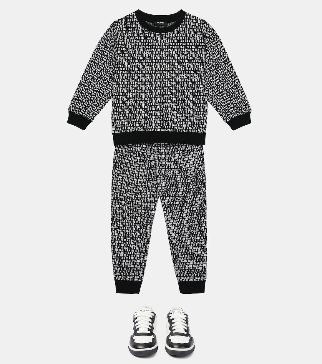 Logo cotton-blend sweatshirt | Balmain Kids