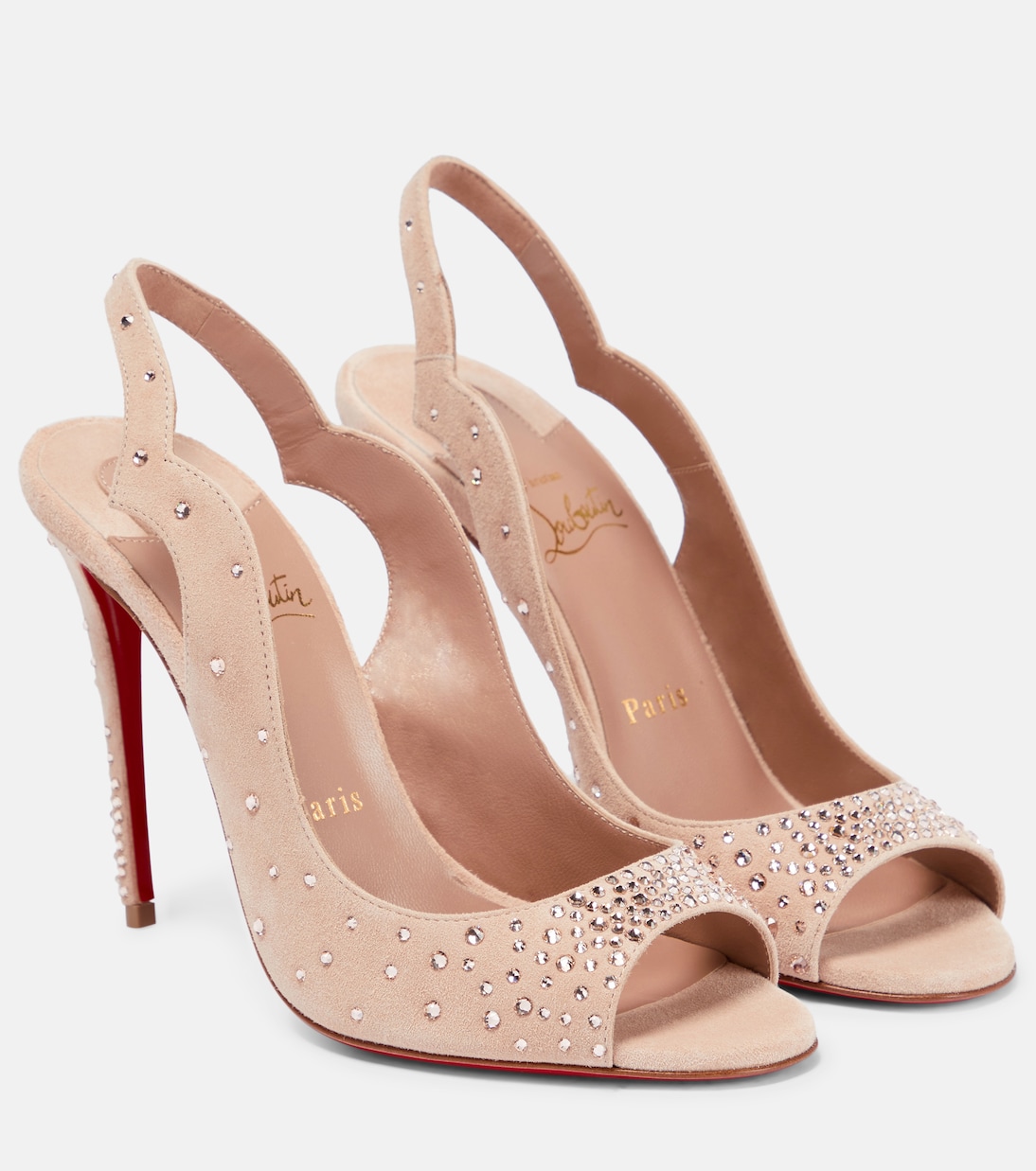 Nudes Degrachick suede sandals | Christian Louboutin