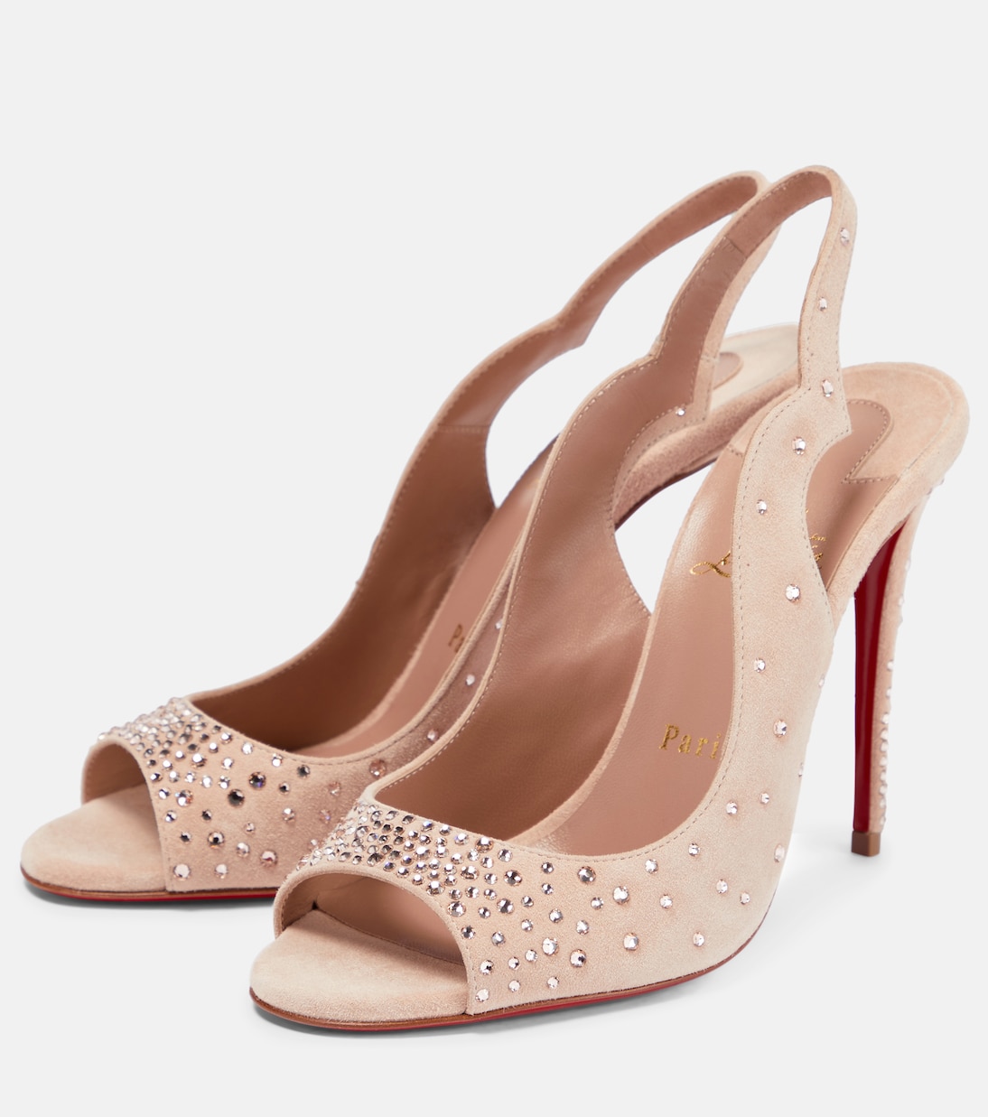Nudes Degrachick suede sandals | Christian Louboutin