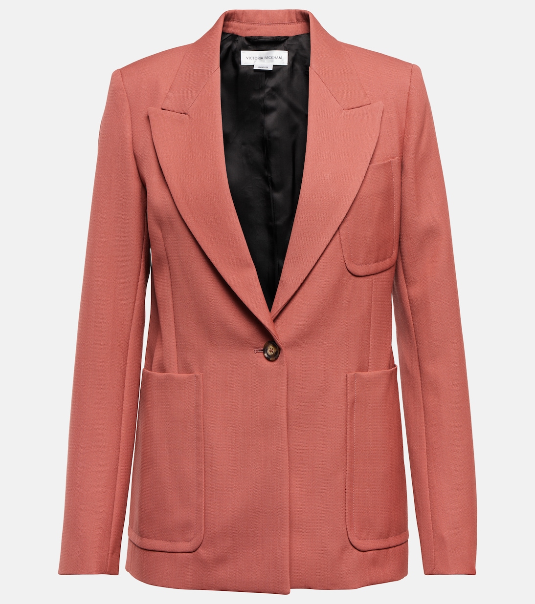 Single-breasted virgin wool blazer | Victoria Beckham