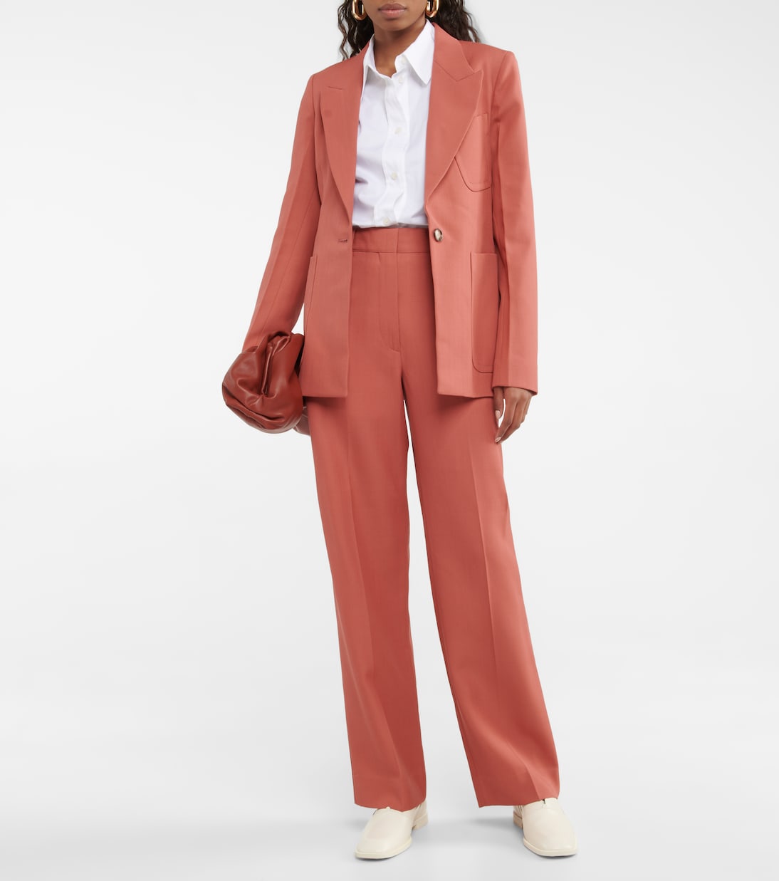 Single-breasted virgin wool blazer | Victoria Beckham