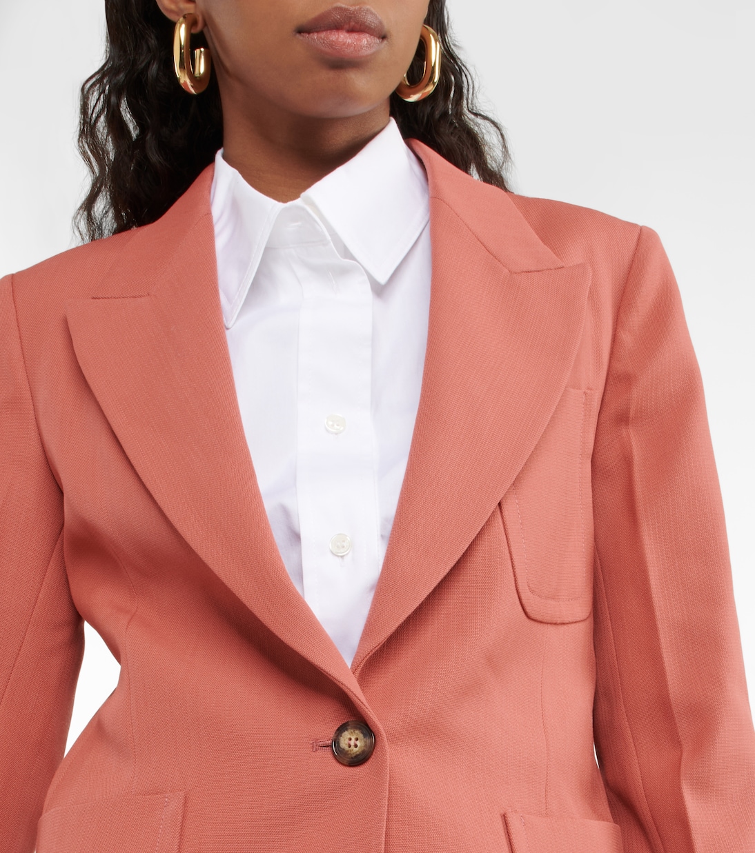 Single-breasted virgin wool blazer | Victoria Beckham