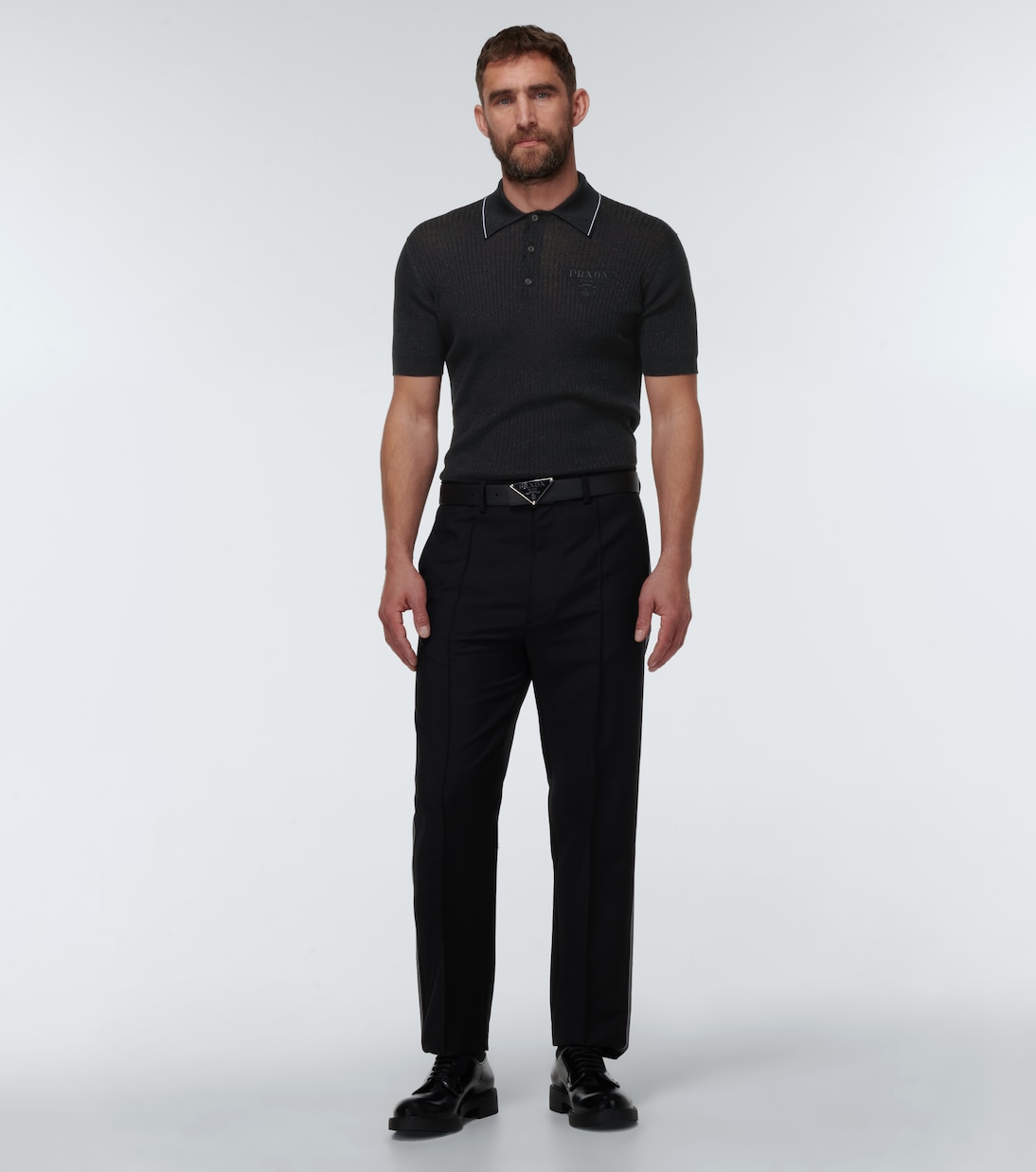 Polo in maglia a coste | Prada