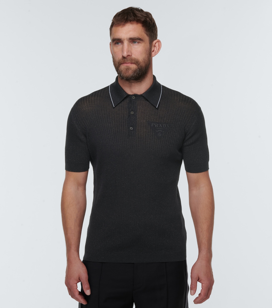 Polo in maglia a coste | Prada