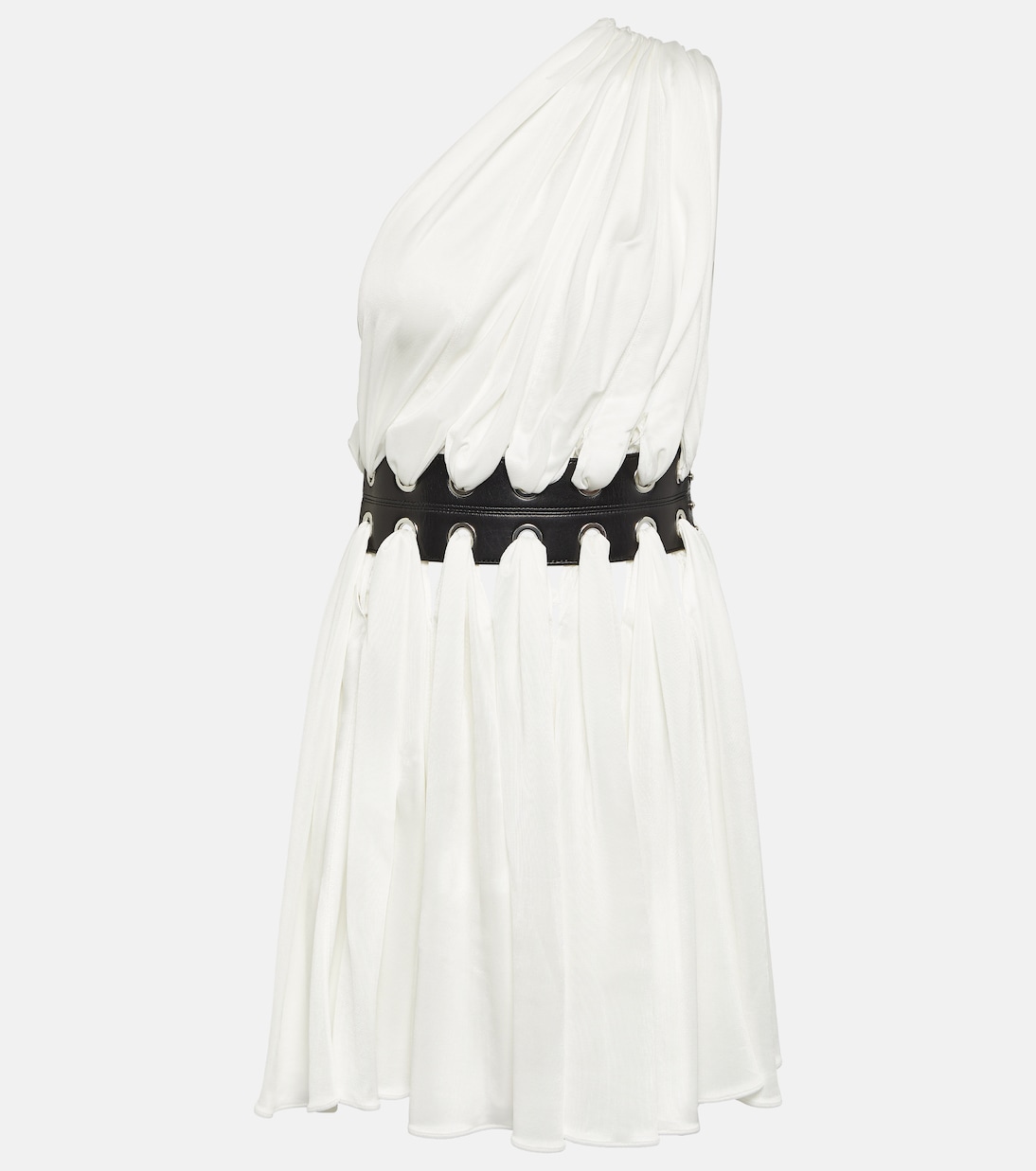 Vestido Corto de Diseño con Detalles en Piel Alaïa para Jóvenes