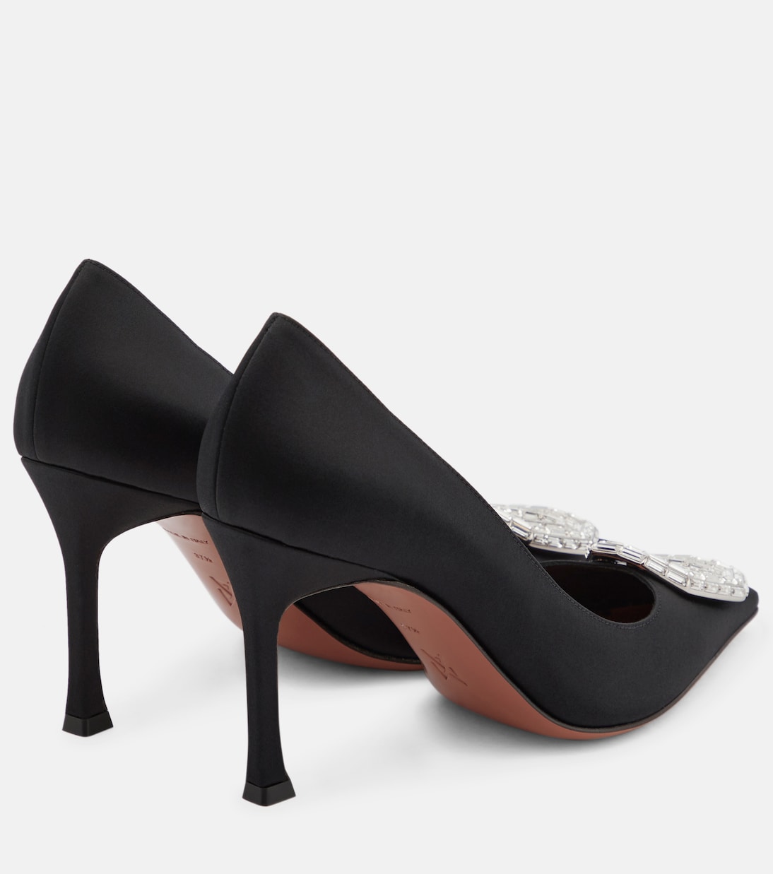 Pumps Camelia aus Satin | Amina Muaddi